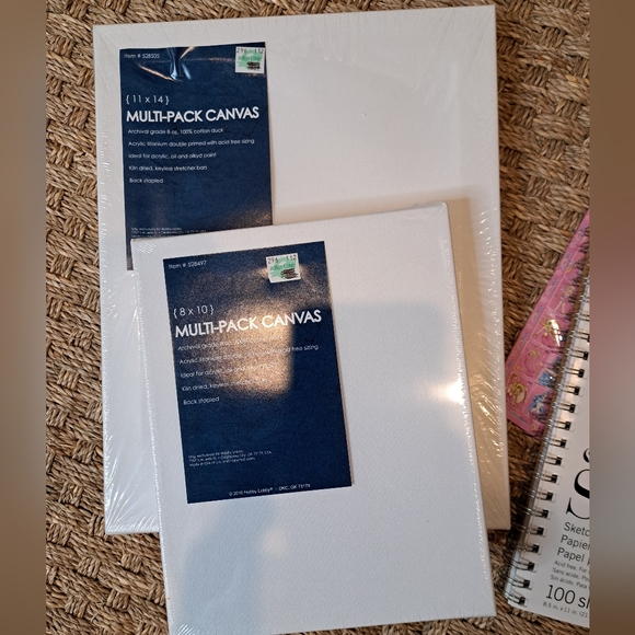 ART BUNDLE - PAINT CANVAS,SKETCH BOOK, COLOR PAGE, STICKERS - Picture 2 of 5